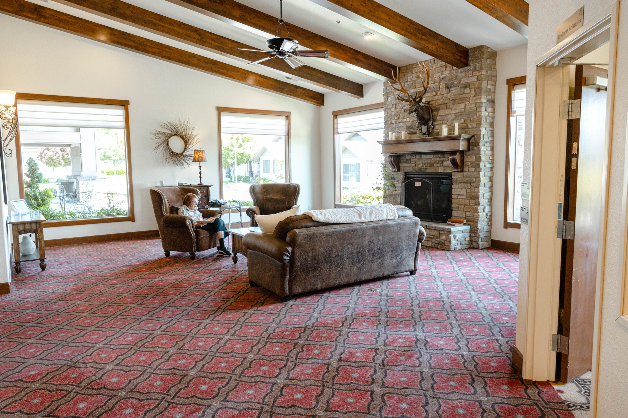 Fireside lounge at The Springs at Veranda Park