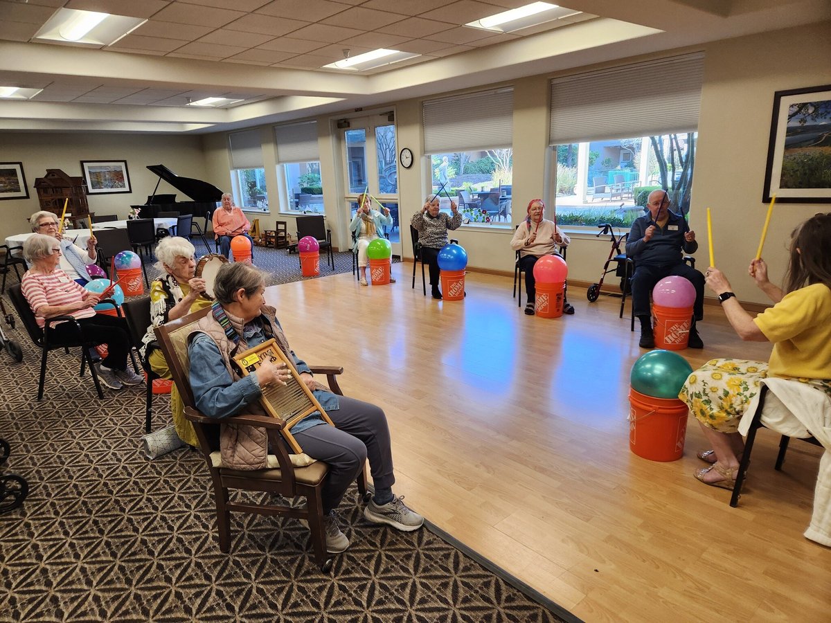 Residents exercising