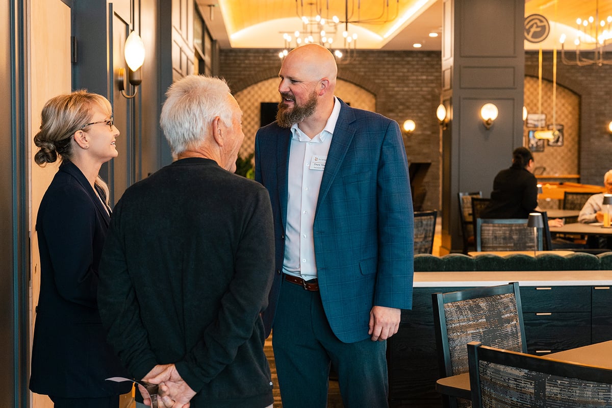 Mingling at the depositor's brunch at The Springs at The Waterfront