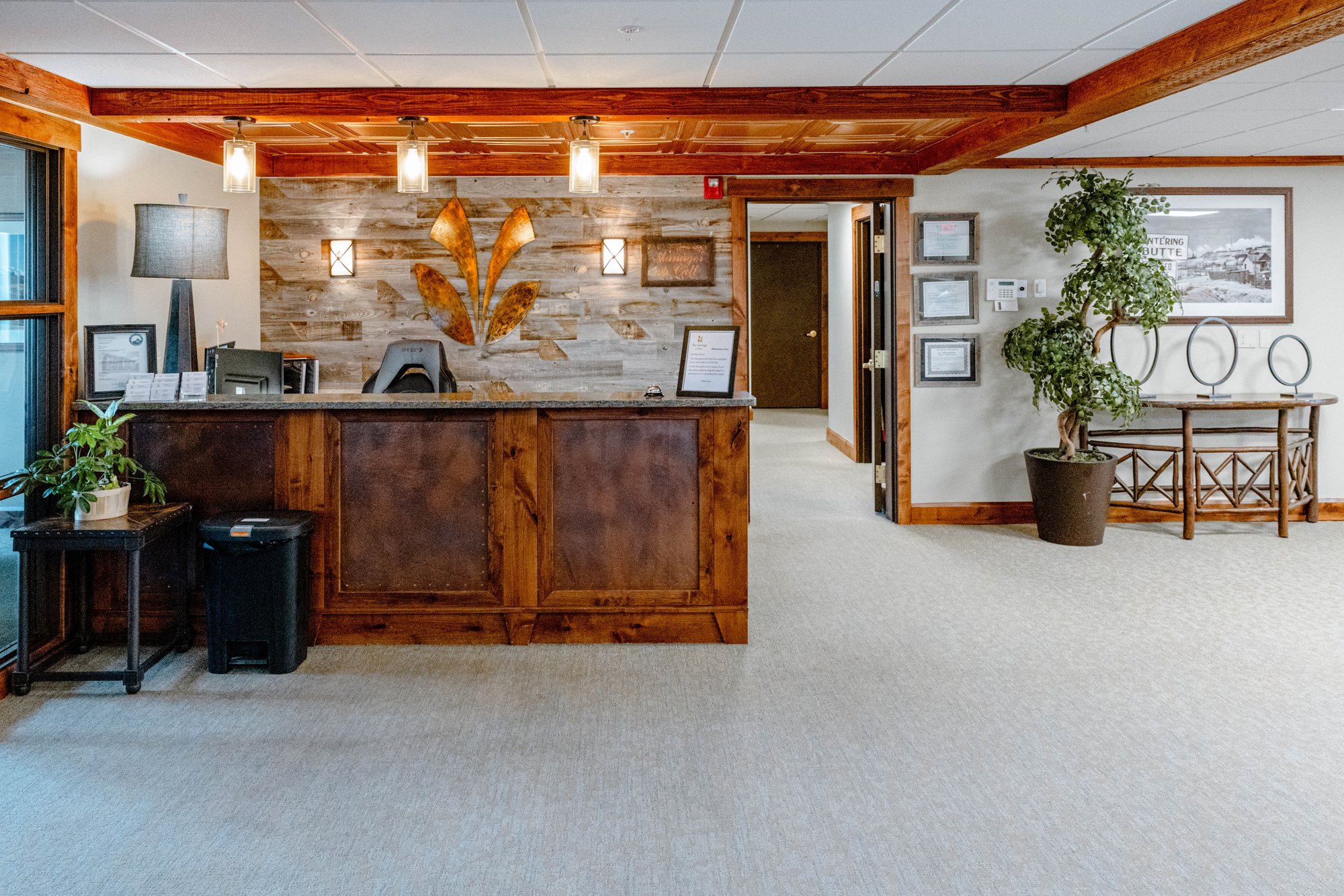 The front desk at The Springs at Butte