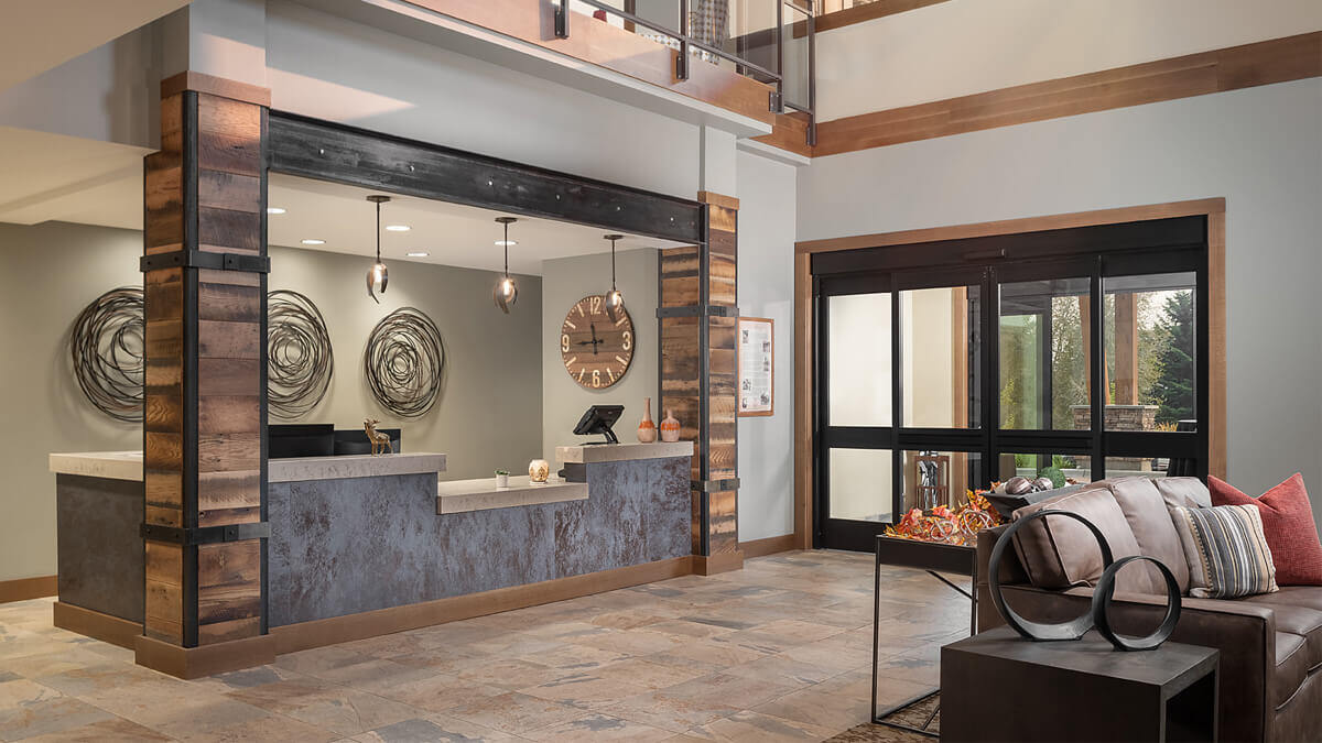 Front lobby area at the Bozeman community