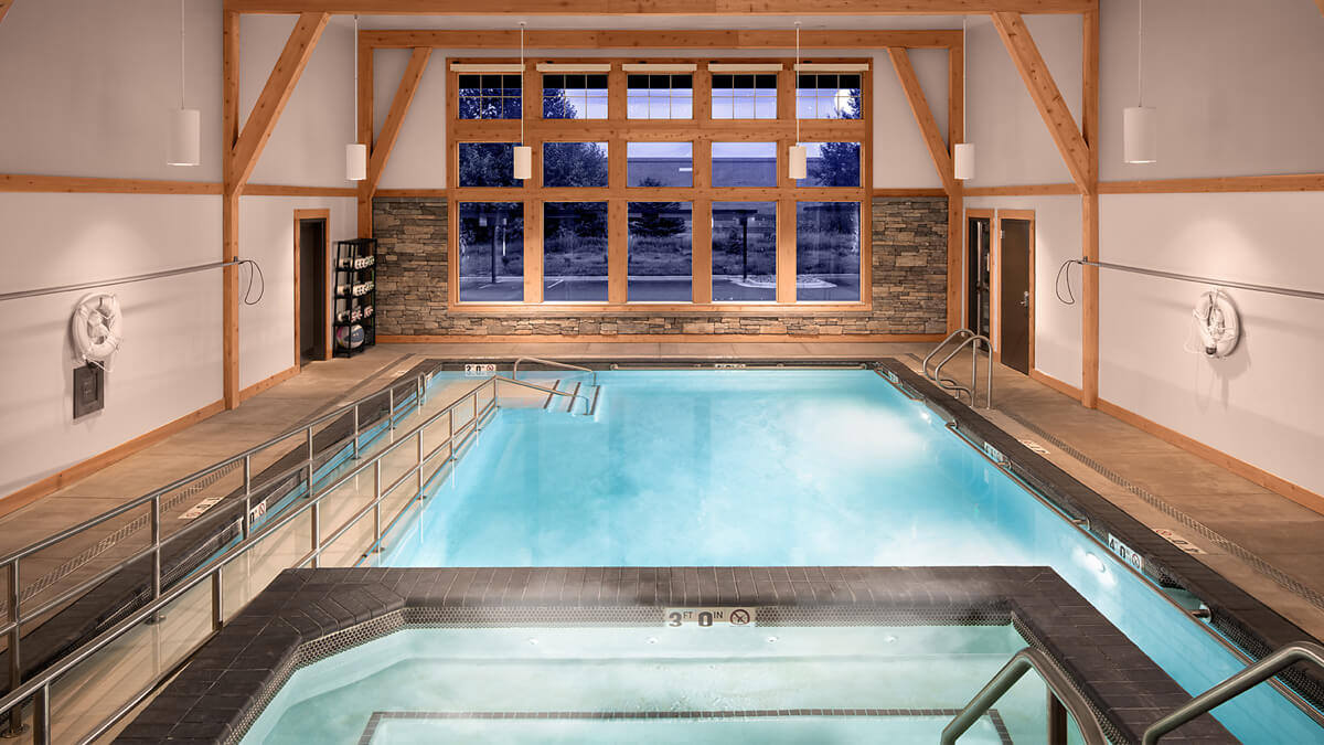 Indoor heated pool and spa