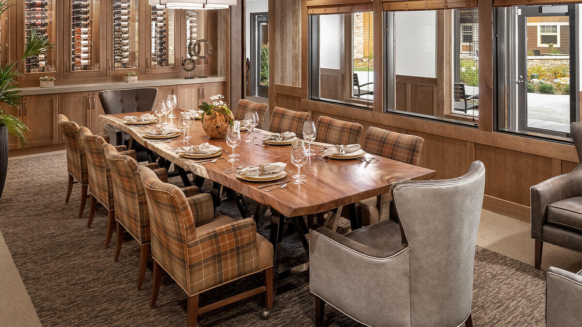 Dining room at the Bozeman community