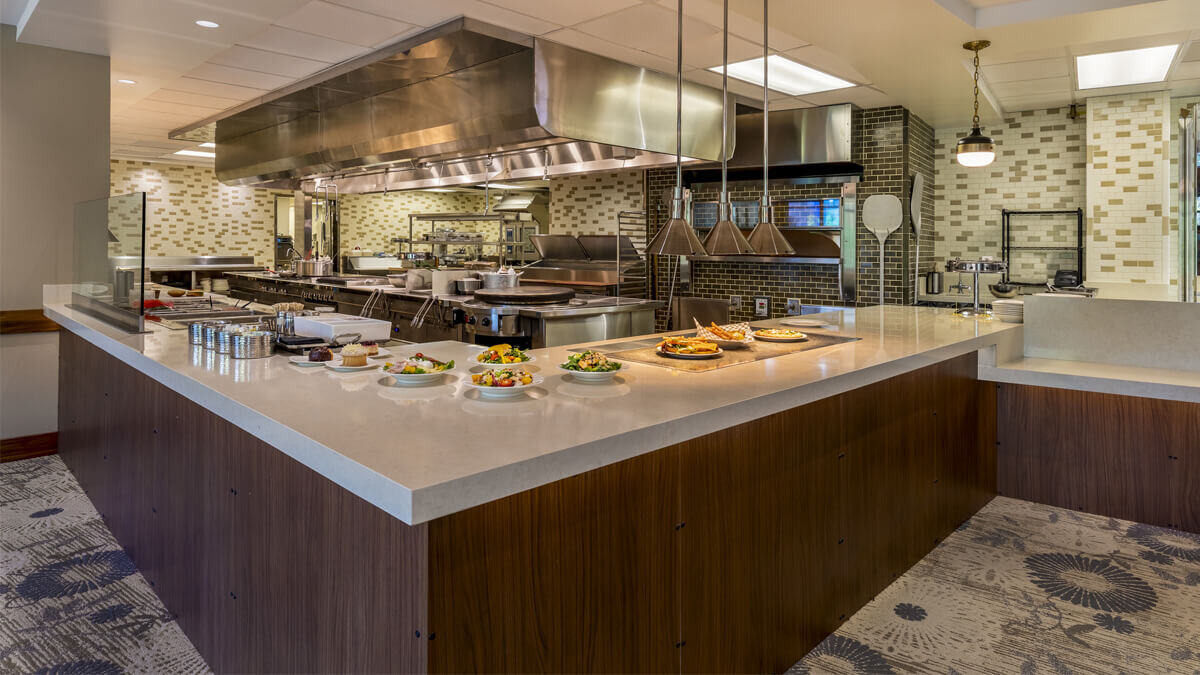 Open kitchen concept