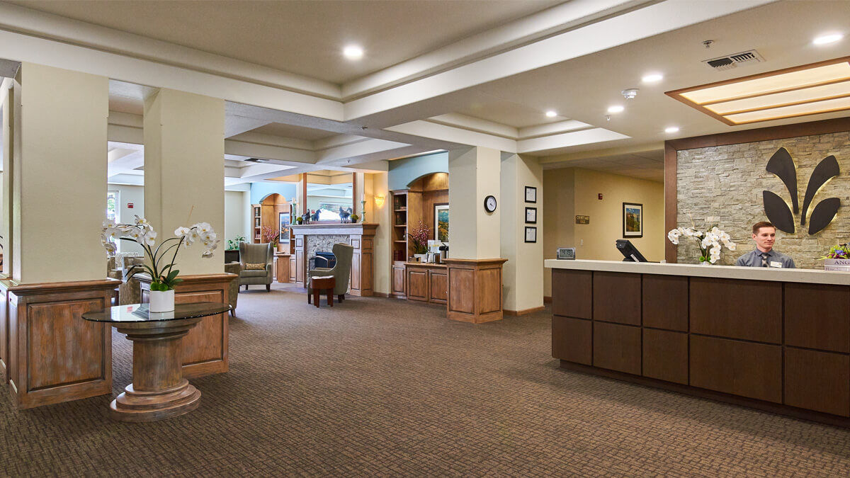 Lobby area at the Anna Maria community