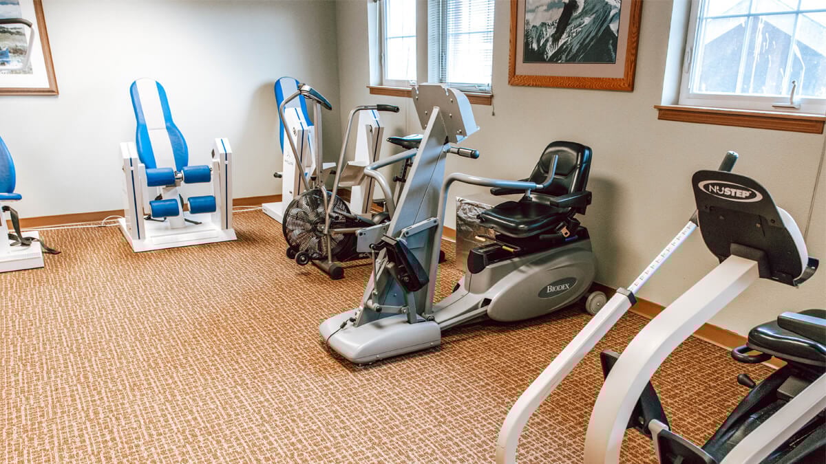Exercise room at the Missoula community