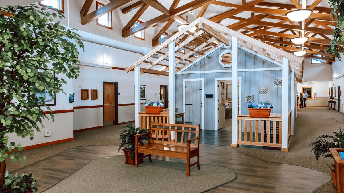 Indoor gazebo at the Missoula community