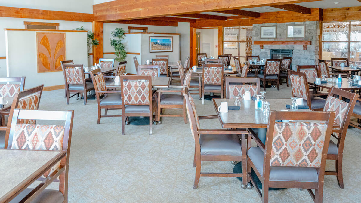 Dining room inside the Butte community