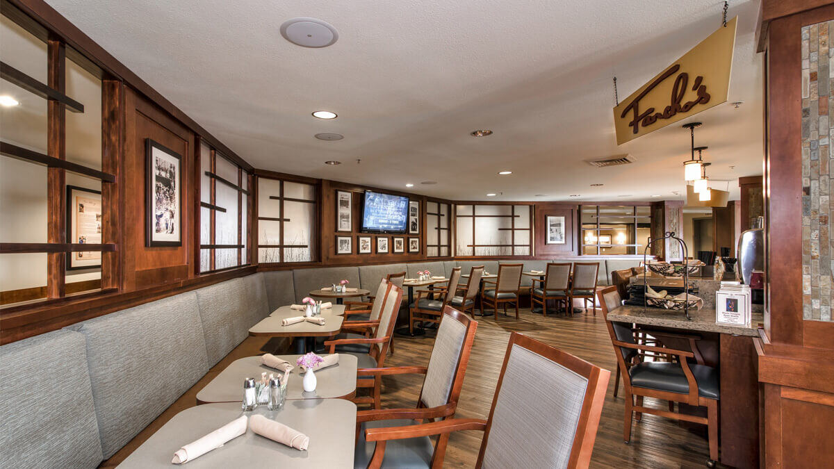 Fancho's dining at Carman Oaks community