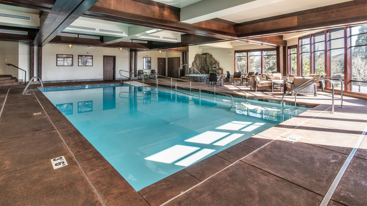 Indoor pool at Carman Oaks community