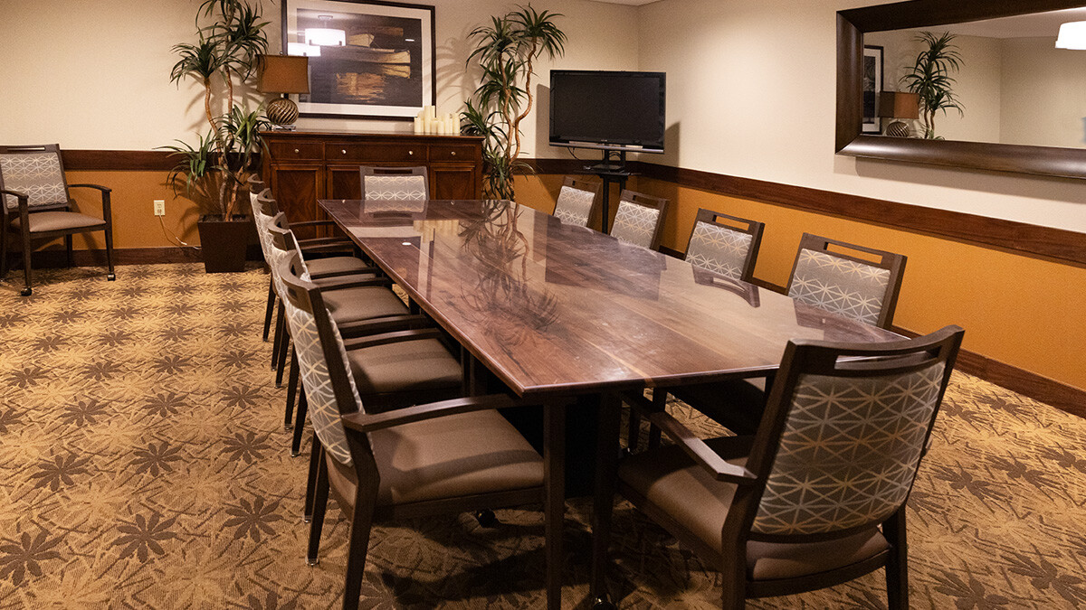 Private dining room at the Tanasbourne community